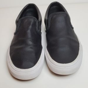 Vans Perforated Leather Slip-on Shoes Size 7.5